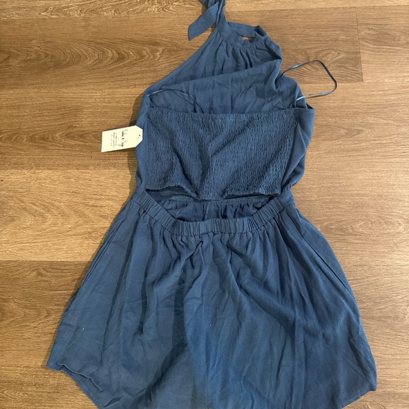Blue Halter Romper NWT - Picture 4 of 4